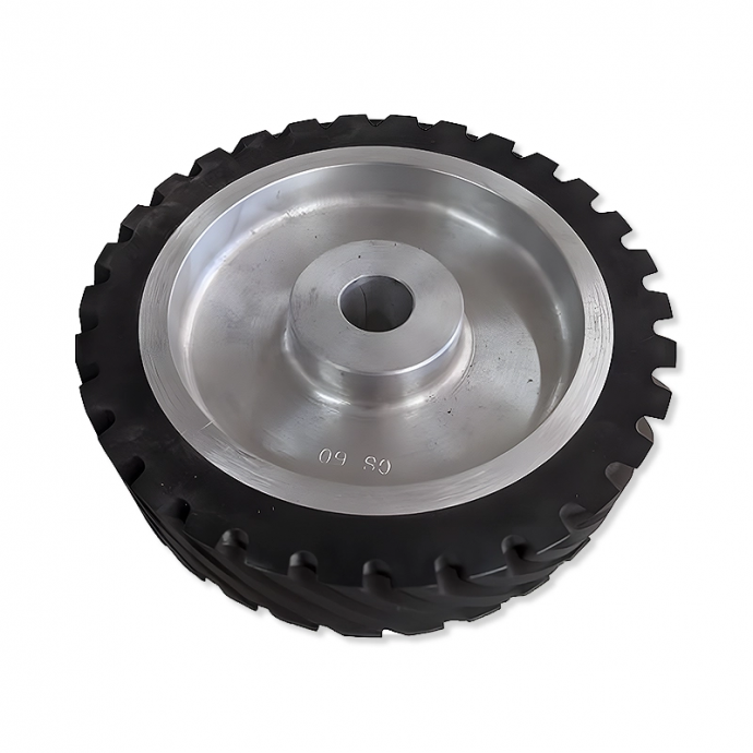 Roue de Contact Caoutchouc Rainuré avec Moyeu Roue de Contact Caoutchouc Rainuré avec Moyeu