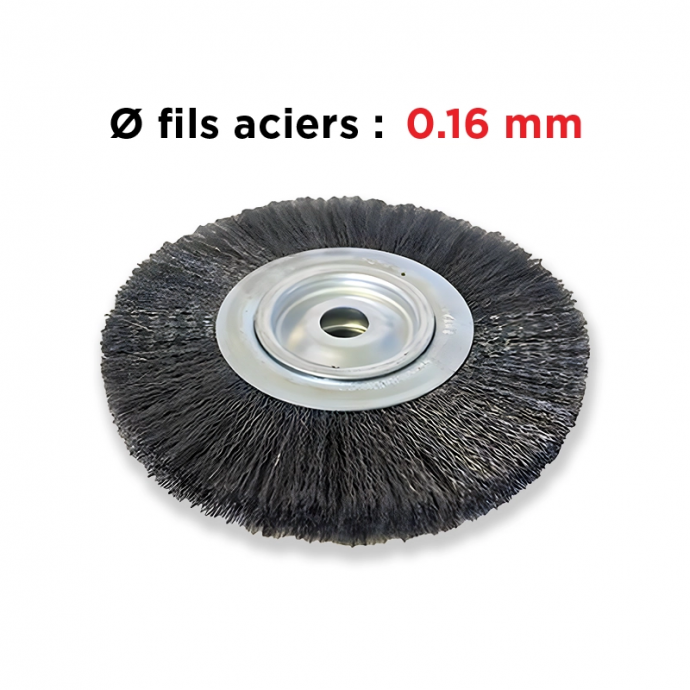 BROSSE CIRCULAIRE souple brins acier Ø0.16 mm BROSSE CIRCULAIRE souple brins acier Ø0.16 mm