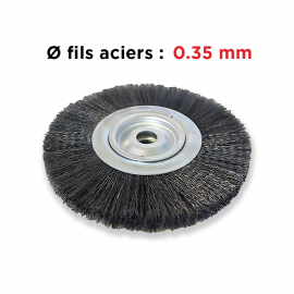 BROSSE CIRCULAIRE brins acier ou inox Ø0.35mm