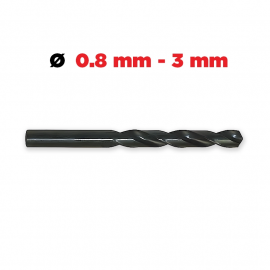 FORETS HSS 960 acier rapide Ø 0.8 à 3.0 mm.
