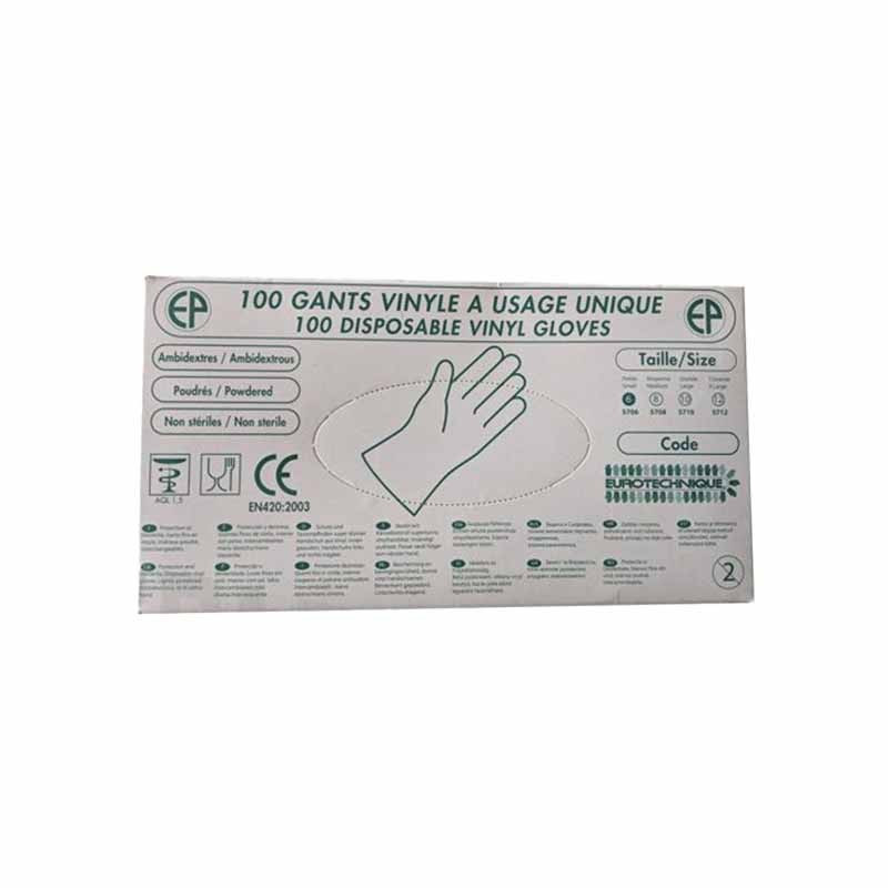 Boîte de 100 Gants de Protection Vinyle Jetables
