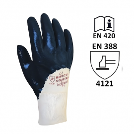 GANTS NITRILE support coton enduit - Dos aéré